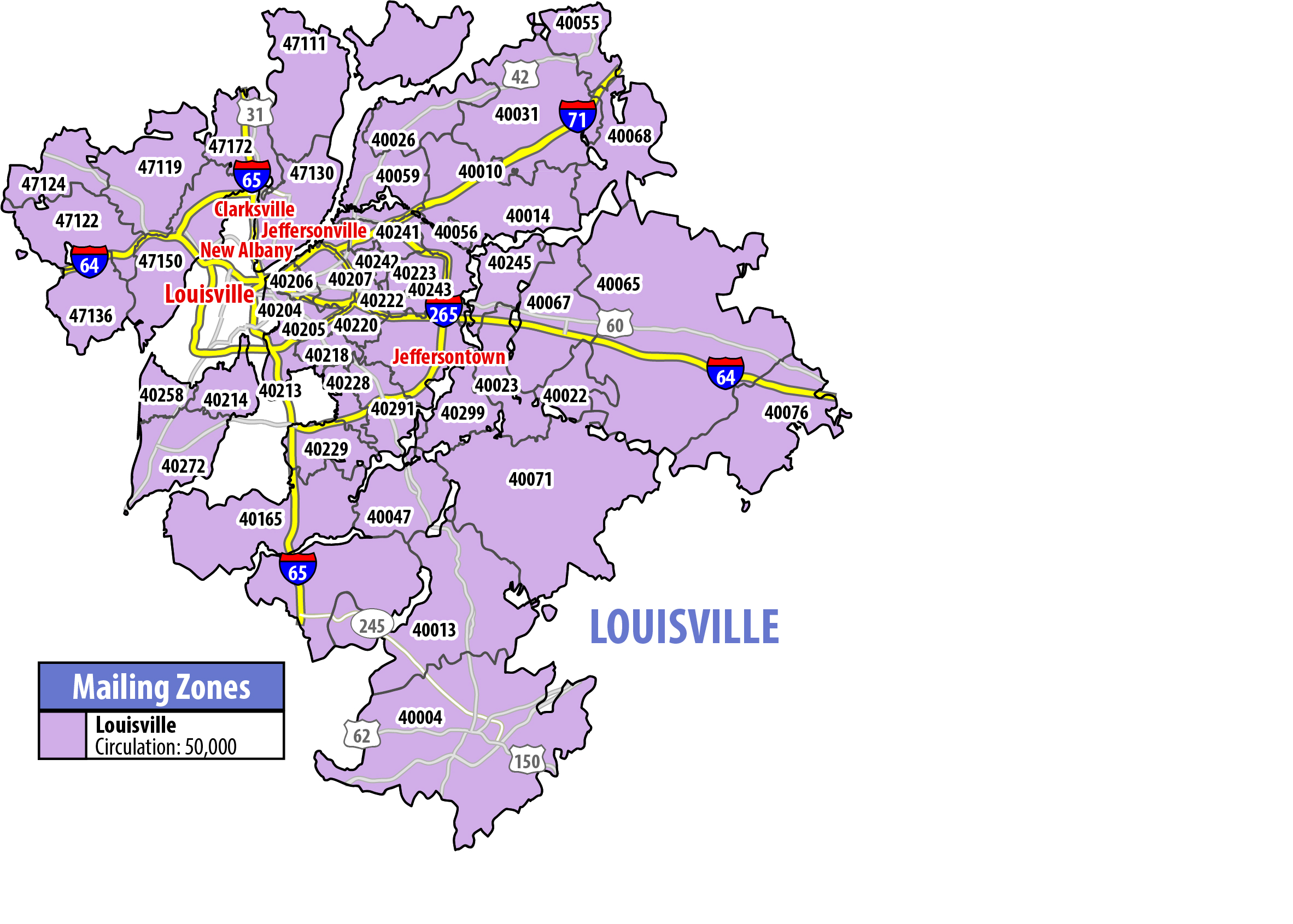 Map of RSVP Louisville