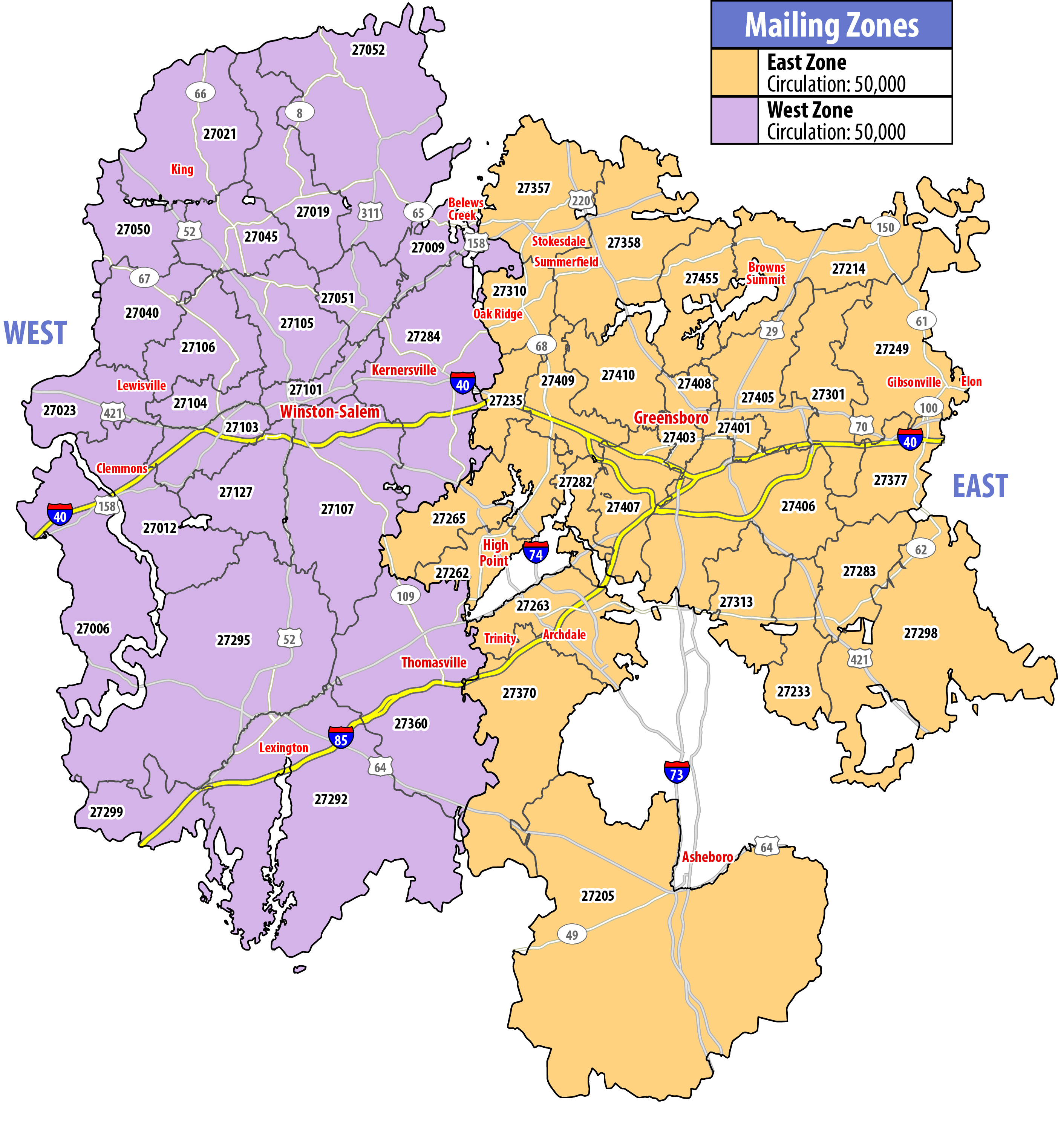 Map of RSVP Piedmont