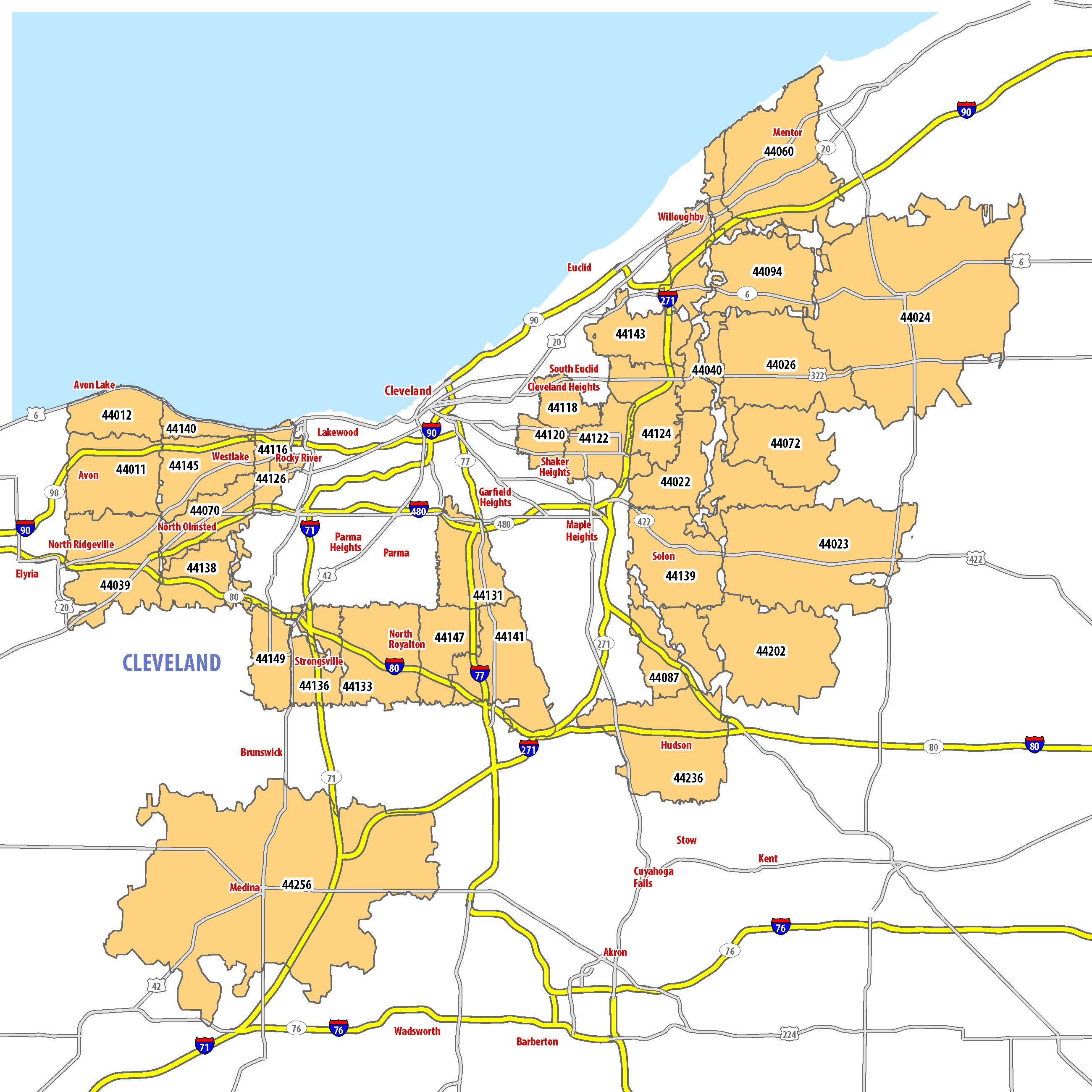 2026 Cleveland Mailing Map