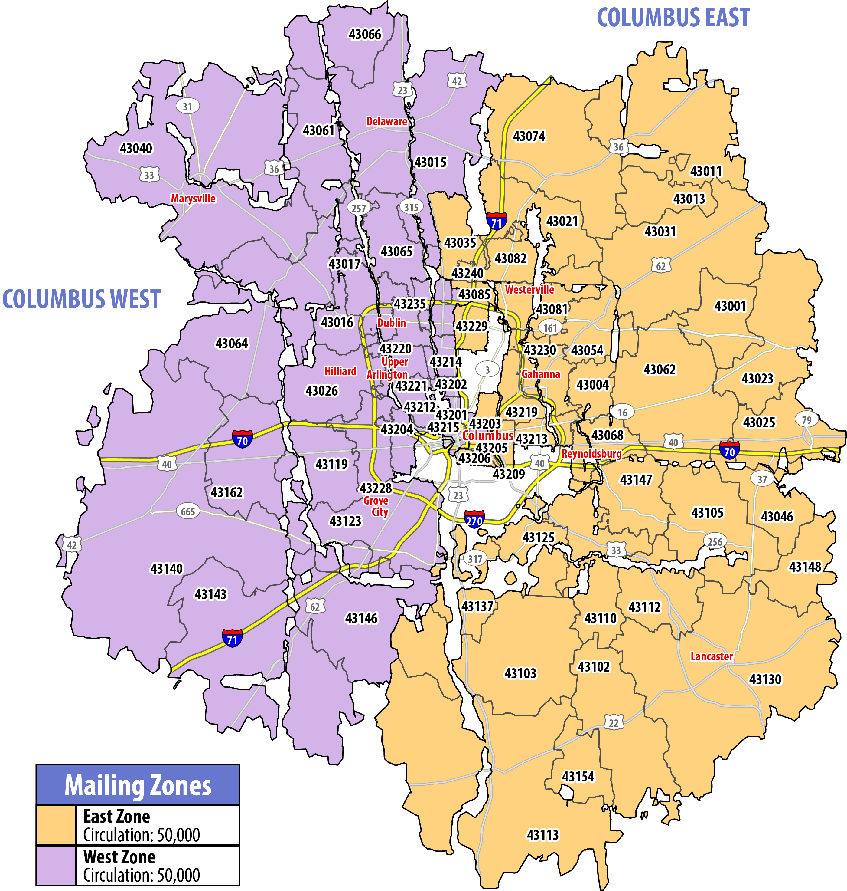 Map of RSVP Columbus