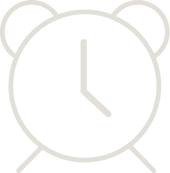 Clock-LateAfternoon gray clock icon - displaying late afternoon time