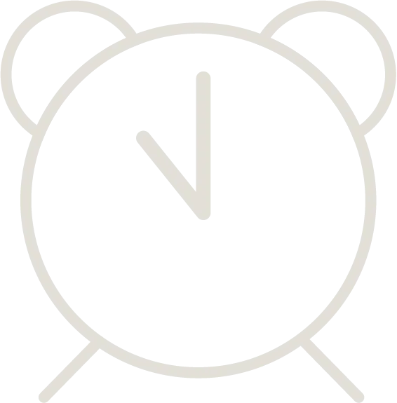 Clock-LateMorning gray clock icon - displaying late morning time