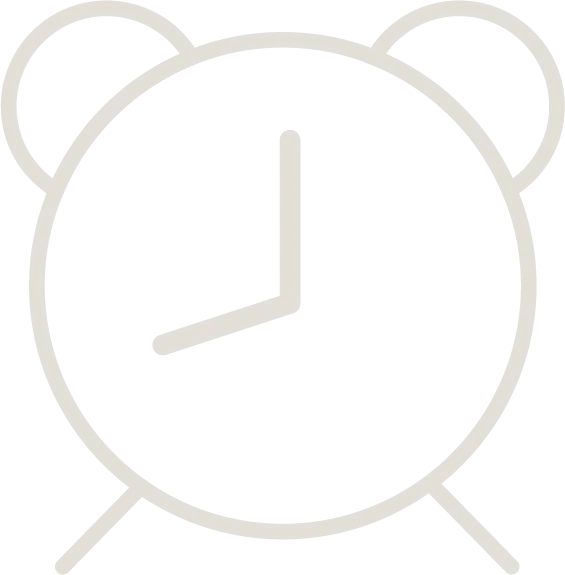 Clock-Morning gray clock icon - displaying morning time