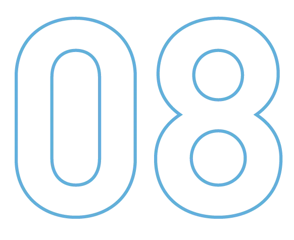 08 with blue border